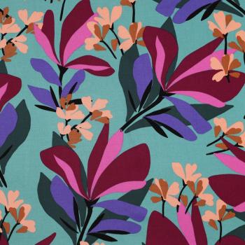 Viskose-Stretch "Rosella" von Nerida Hansen in Sea Blue